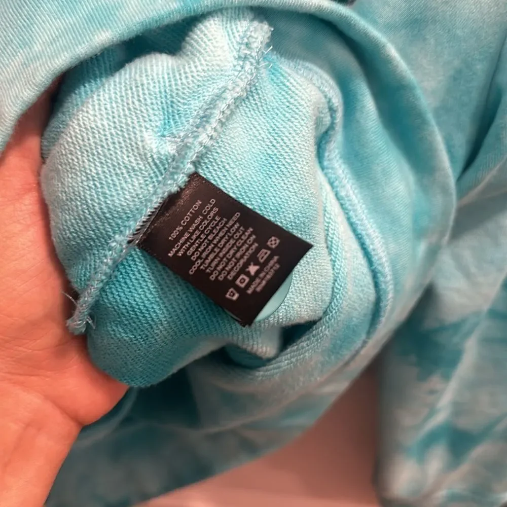 The Wild Collective Women's Miami Dolphins Tie Dye Aqua Cardigan NFL Size M